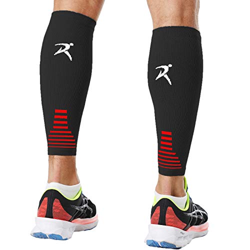 Buy QUADA Compression Sleeve for Men & Women - BEST Calf Compression Socks  for Running Shin Splint Calf Pain Relief Leg Support Sleeve for Runners  Medical Air Travel Nursing Cycling (M, Black)