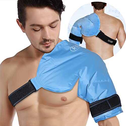 REVIX Neck Ice Pack Wrap with Strap and Soft Plush Lining Cold Pack for Neck Pain Relief, Cool Reusable Freezer Gel Pad for Swelling, Injuries and POS