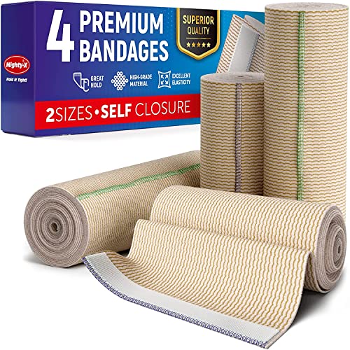 Premium Elastic Bandage Wrap - (Pack of 4) - Cotton Latex Free Compres –  Hyland Sports Medicine