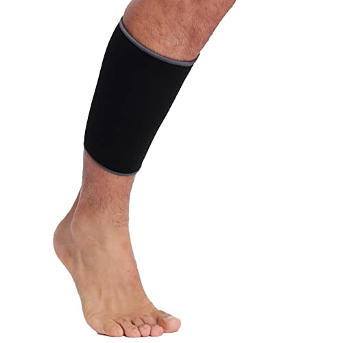 NeoTech Care Calf Compression Sleeve for Shin Splint or Calves Support - Black Color (Size M, 1 Unit)