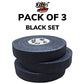 KillaGrips Black (3 Pack) Finger Tape - Athletic Sports Tape for Fingers | 1/2” - For Wrestling, Weightlifting, Martial Arts, Football, Rock Climbing, BJJ Tape, Grappling, CrossFit and Volleyball Tape