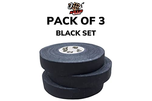 KillaGrips Black (3 Pack) Finger Tape - Athletic Sports Tape for Fingers | 1/2” - For Wrestling, Weightlifting, Martial Arts, Football, Rock Climbing, BJJ Tape, Grappling, CrossFit and Volleyball Tape