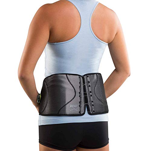 DonJoy® Performance Bionic™ Reel-Adjust Boa® Fit System Back Brace – Low-Profile, Adjustable Low-Back Support with Removable Rigid Panels for Low Back Pain, Strains and Lumbar Support