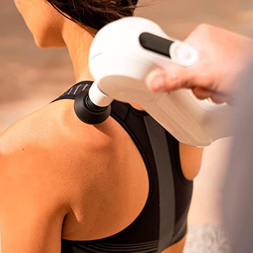 Theragun Elite - Handheld Electric Massage Gun - Bluetooth Enabled Percussion Therapy Device for Athletes - Powerful Deep Tissue Muscle Massager with QuietForce Technology - 4th Generation - White