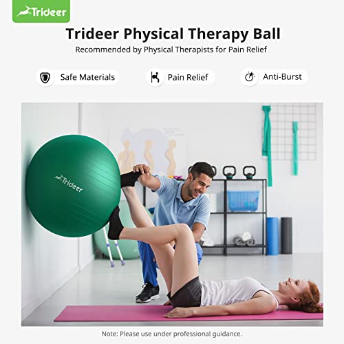 Trideer Exercise Ball for Physical Therapy, Swiss Ball Physio Ball