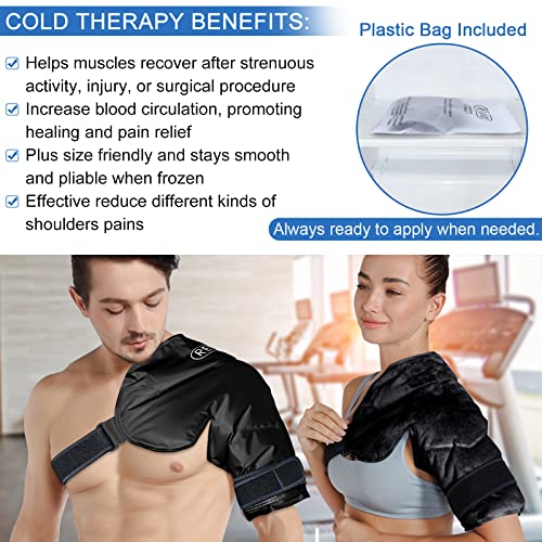 REVIX XL Shoulder Ice Pack Rotator Cuff Cold Therapy, Reusable Gel