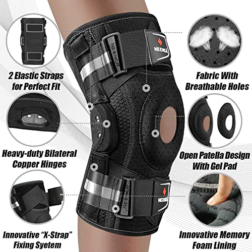 Knee Brace, Compression Support Knee Sleeve with Adjustable Strap Knee Pad  for Pain Relief, Meniscus Tear, Arthritis, ACL, MCL,Quick Recovery - Knee