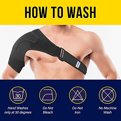  HAIION Footpathemed Compression Shoulder Brace, Recovery Shoulder  Brace for Men and Women, Shoulder Stability Support Brace, Adjustable Fit  Sleeve Wrap (One size fits all,1pcs) : Health & Household