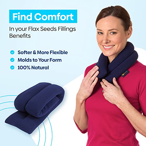 My Heating Pad- Neck & Shoulder Wrap - Natural Heat Therapy - Neck Pain Relief (Blue)