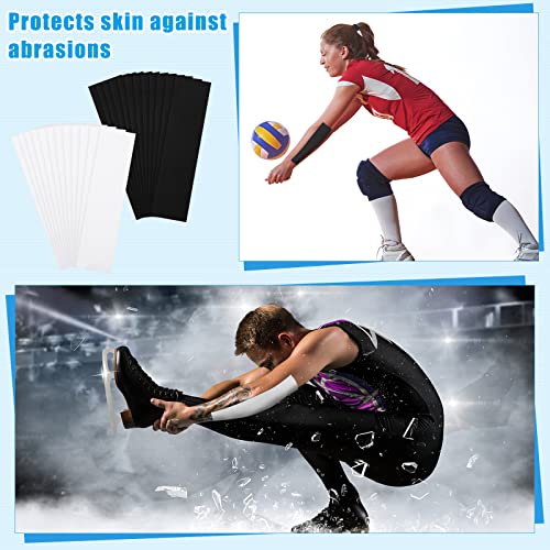 24 Pcs Athletic Turf Tape Easy to Apply Athletic Tape Football Turf Tape Easy Tear No Sticky Residue Tape for Athlete, Sport Trainers, White, Black, 15.75 x 3.94 Inches