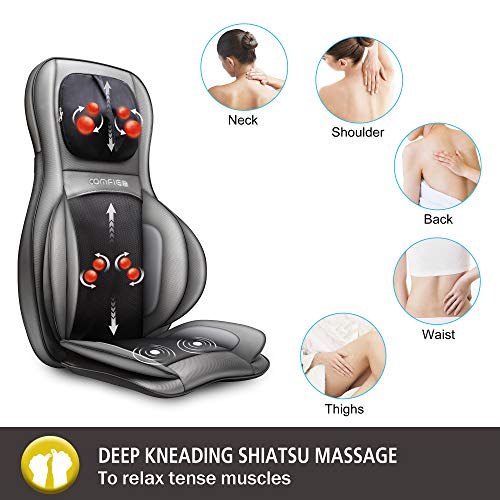 COMFIER Shiatsu Neck & Back Massager – 2D/3D Kneading Full Back