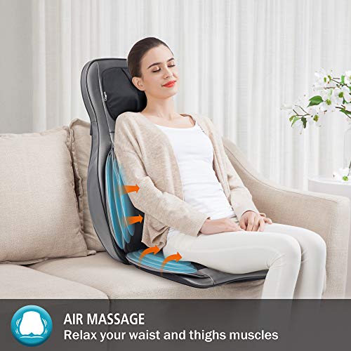 COMFIER Shiatsu Neck & Back Massager – 2D/3D Kneading Full Back Massager with Heat & Adjustable Compression, Massage Chair Pad for Shoulder Neck and Back Full Body, Gifts for Men Dad