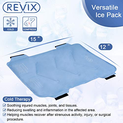 REVIX Ice Pack for Back Pain Relief, Reusable Gel Cold Packs