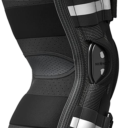 NEENCA Professional Hinged Knee Brace, Medical Knee Support with Patented X-Strap Fixing System. Best for Knee Pain Relief, Arthritis, Meniscus Tear,Injury Recovery, ACL, MCL, PCL, Sports. Men & Women